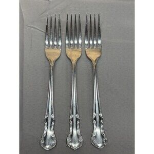 Manor House Japan 18/8 Scroll Edge 3- Dinner Forks 7 3/8"